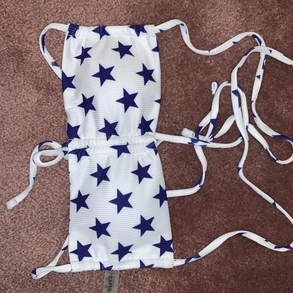 Zaful Fourth of July bathing suit top, never worn